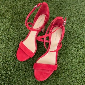 Gianni Bini Red Suede Leather High Heels
